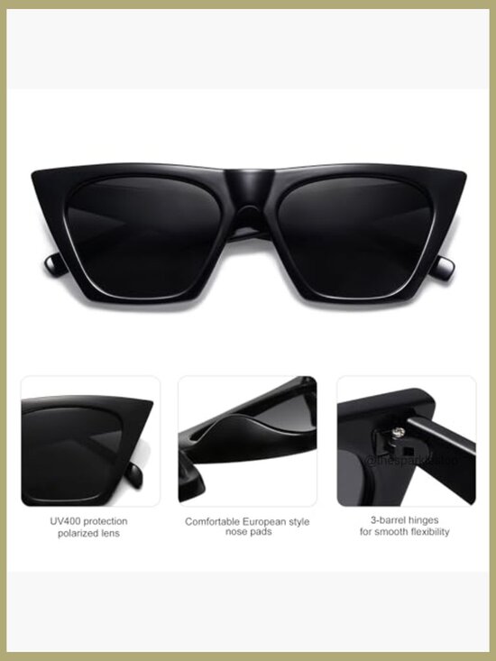 Trendy Oversized Square Cateye Polarized Sunglasses with UV400 Protection main image 6